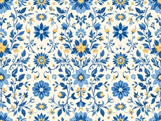Abstract seamless background graphics with Ukrainian floral motives
