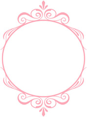 Circle Vintage Elegant Frame 
