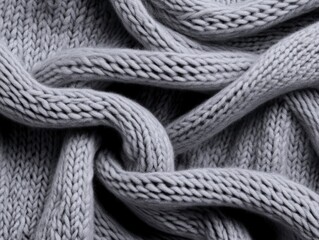 Gray knitted pattern texture