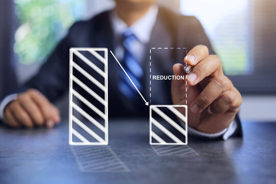 Reduction concept is to reduce unnecessary usage for the organization in order to reduce cost and increase profits for the company, such as reducing energy consumption - Powered by Adobe