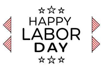 Happy Labor Day banner with star motifs and festive flags Labor Day Background