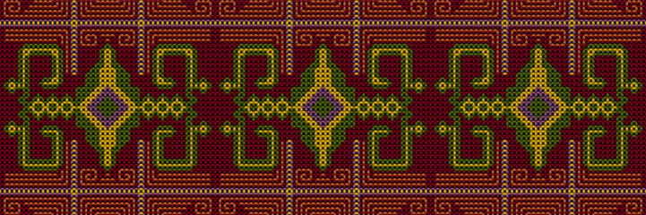 Festive Ruby Tapestry - Holiday Diamond