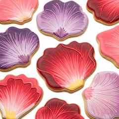 Cookies in the Shape of Tropical Flower Petals