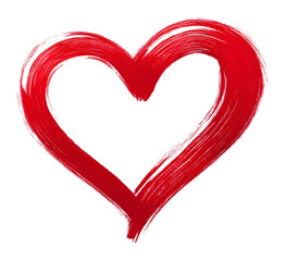 A vibrant, hand-drawn red heart symbolizes love and passion. Ideal for expressing affection, compassion, and emotional connections in various contexts.