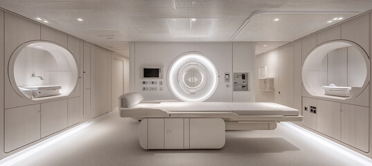 clean minimalist medical bay