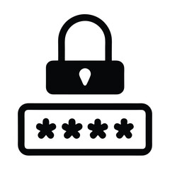 lock icon on square button