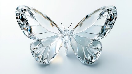 Crystal butterfly sculpture