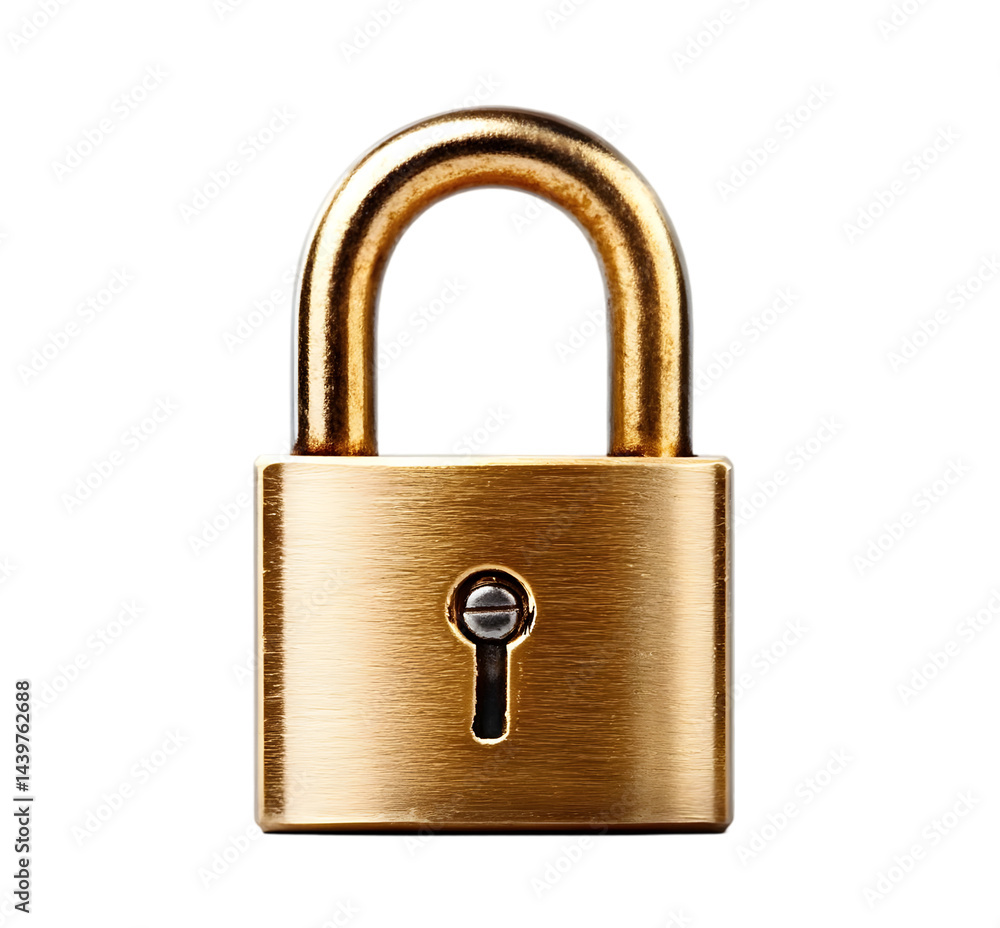 Poster this image features a golden padlock symbolizing security and protection. ideal for concepts related