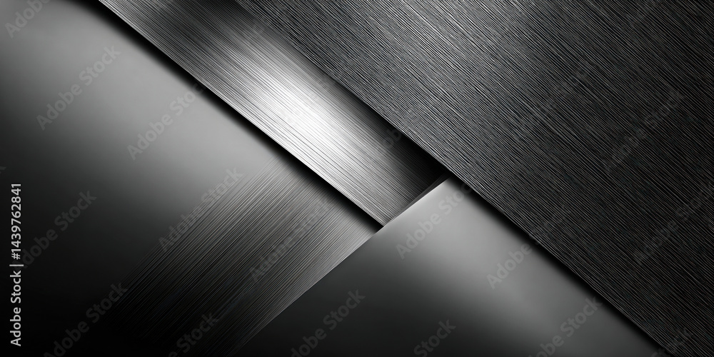 Poster a captivating interplay of lines and shadows, this image showcases abstract metallic surfaces that e