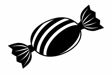 candy silhouette line art vector on white background