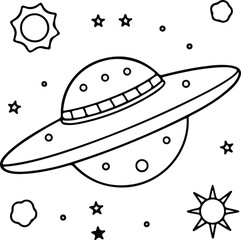 Mindfulness Coloring Book for Kids. Mindfulness element outline for coloring pages Pro Vector