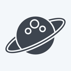 Icon Space. related to Astrology symbol. glyph style. design editable