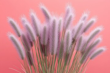 Close-up view of delicate, light purple flower tufts.