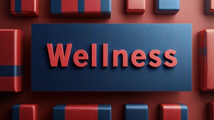 Wellness concept displayed with colorful gift boxes creating a motivational and inviting atmosphere in a modern setting