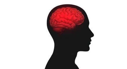 Simple logo of half a face and brain with cracks, symbolizing mental health and self-awareness.