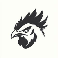Obraz premium Rooster Head Logo