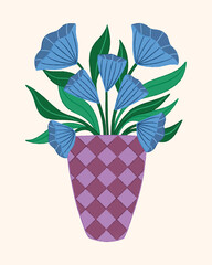 AESTHETIC BLOOMING FLOWER DIGITAL ILLUSTRATION