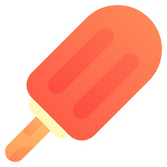 Popsicle. Editable vector icon, coloured.
