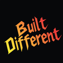 Built Different typography t shirt design