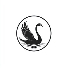 Fototapeta premium Black Swan Logo