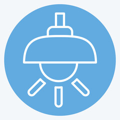 Icon Lamp. related to Light symbol. blue eyes style. design editable