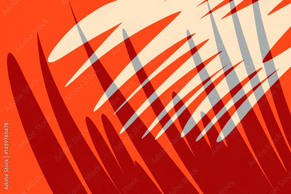 Poster abstract composition with bold colors and dynamic shapes
