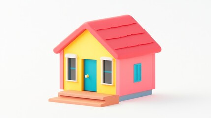 Cute 3D model of a small house