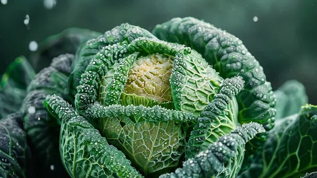 Natural savoy cabbage for healthy eating