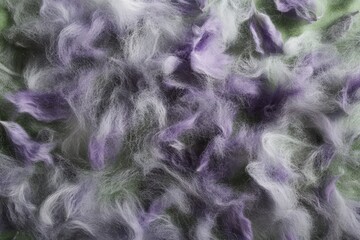 Obraz premium A close-up view of textured, multicolored wool fibers.