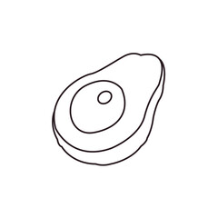 avocado food slice half vitamin vegetable fruit emoji vector symbol sign illustration icon