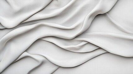 Obraz premium Elegant White Silk Fabric Waves Texture Background white silk satin fabric cloth texture soft waves