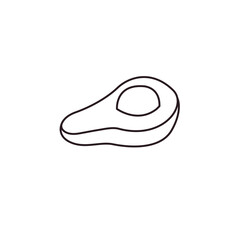 avocado food slice half vitamin vegetable fruit emoji vector symbol sign illustration icon