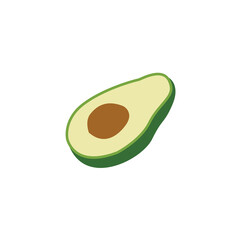 avocado food slice half vitamin vegetable fruit emoji vector symbol sign illustration icon
