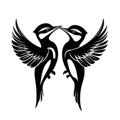 Fototapeta premium Two Woodpeckers