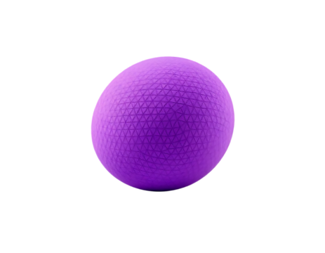 Purple 3D Sphere with Geometric Triangular Texture