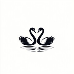 Fototapeta premium Two Swans Logo