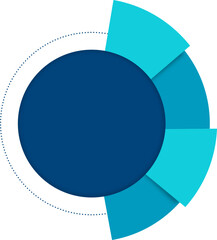 Blank circular business infographic. Flow chart, diagram, business presentation chart vector isolated.