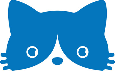 vector image of a blue cat