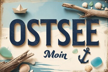 Ostsee Impressionen – Segelboot und Anker im Küstenstil
