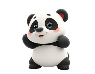 Fototapeta premium Cute Cartoon Panda Bear