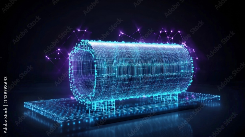 Poster exploring the structure of carbon nanotube lattices with advanced holographic technology