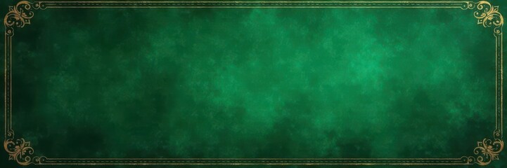 Elegant dark emerald green, vintage grunge border, dark, aged, green