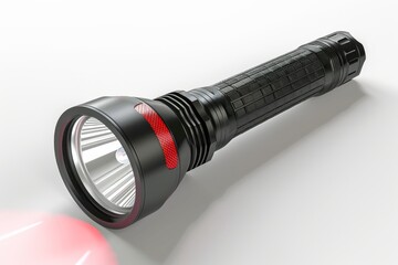 Solar-Powered Flashlights for Outdoor Use Isolated On White Background