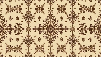 seamless pattern royal vintage victorian gothic background, ornate rococo venzel and whorl created with ai technology.