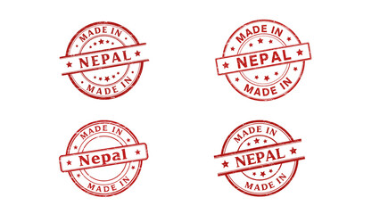 Authentic Made in Nepal Rubber Stamp Vector Collection for Global Trade