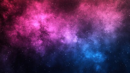 Naklejka premium vibrant cosmic scene featuring colorful nebula with shades of pink, purple, and blue, creating mesmerizing starry background
