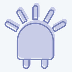 Icon LED. related to Light symbol. two tone style. design editable