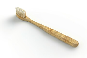 Eco-Friendly Bamboo Toothbrush Isolated On White Background