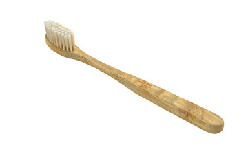Eco-Friendly Bamboo Toothbrush Isolated On White Background