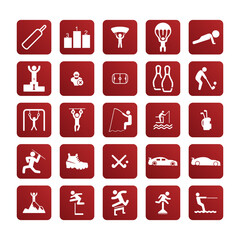 Illustration set of sports icons. Sport vector illustration